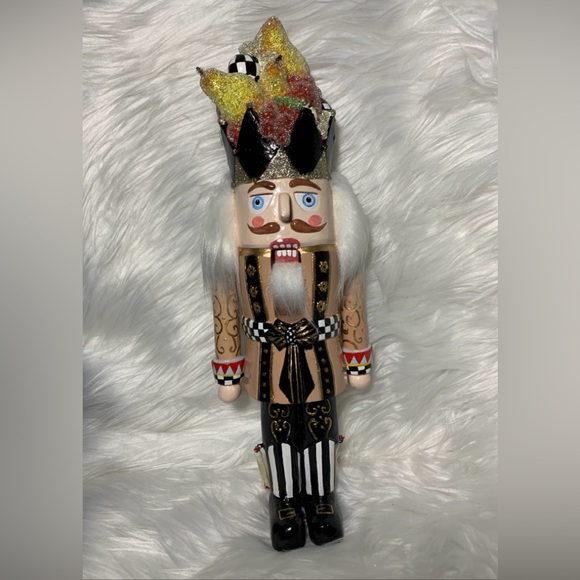 MacKenzie-Childs Della Robbia Sugared Nutcracker NEW WITH DEFECT - Picture 2 of 9